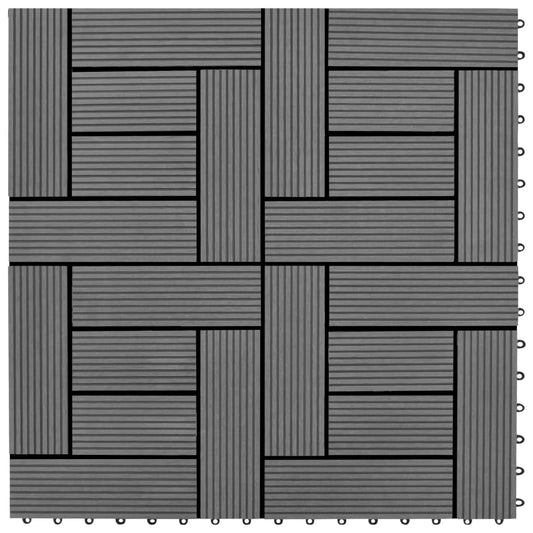 WPC Tiles for Terraces 30x30cm 11 pcs - 1m² Gray color