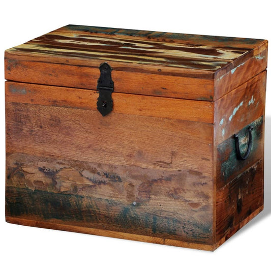 storage box, recycled solid wood