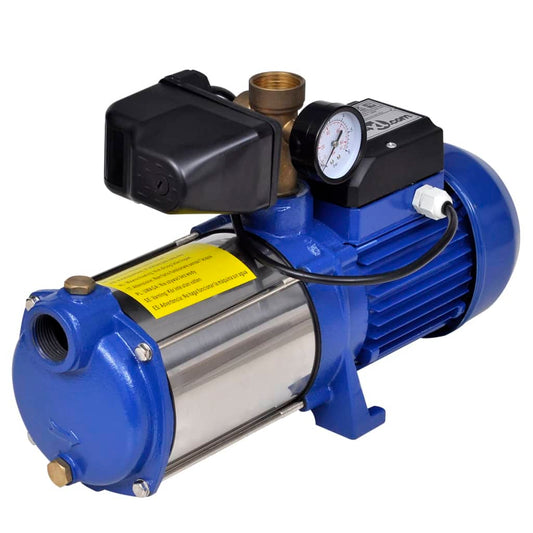 Water pump with meter, 1300 W, 5100 L/h, blue