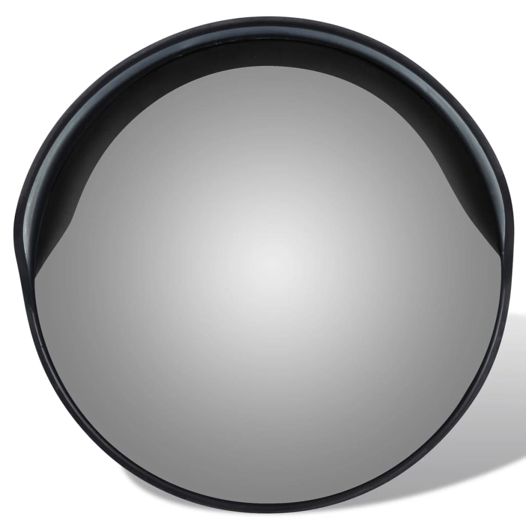 Изогнутое дорожное зеркало, пластик ПК, черное, 30 см