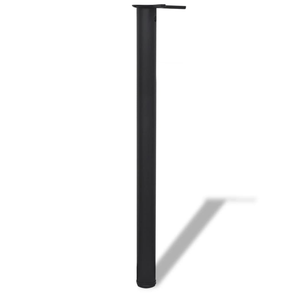 Table legs, 4 pcs., adjustable, 870 mm, black