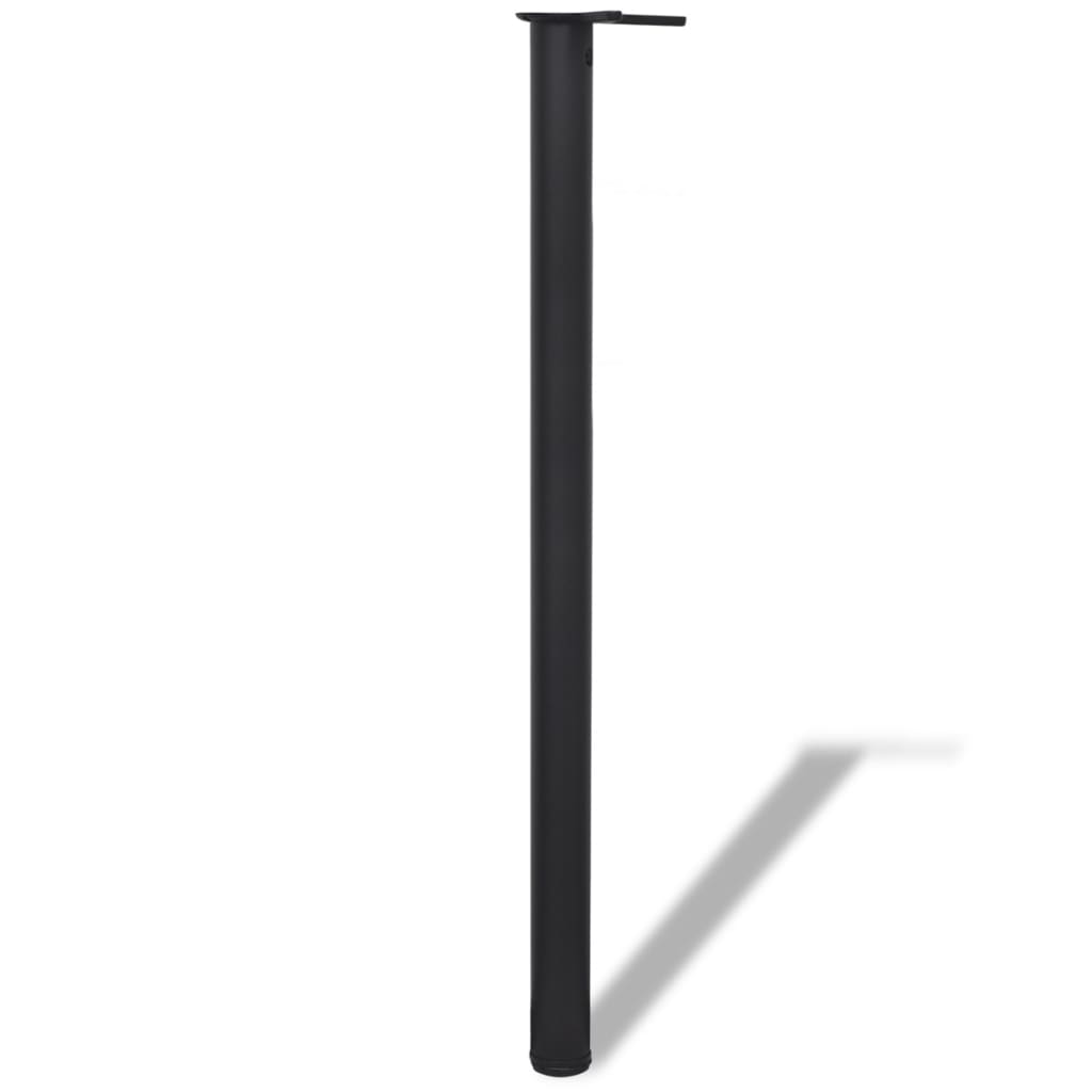 Table legs, 4 pcs., adjustable, 1100 mm, black