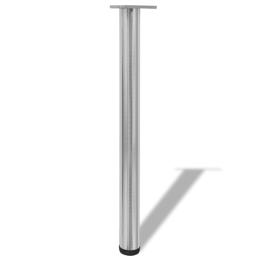 Table legs, 4 pcs., adjustable, 710 mm, matte nickel