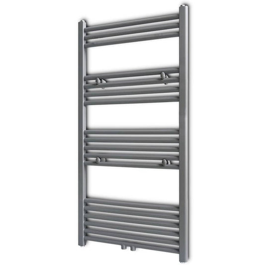 Towel rail for central heating, 600 x 1160 mm, gray, straight