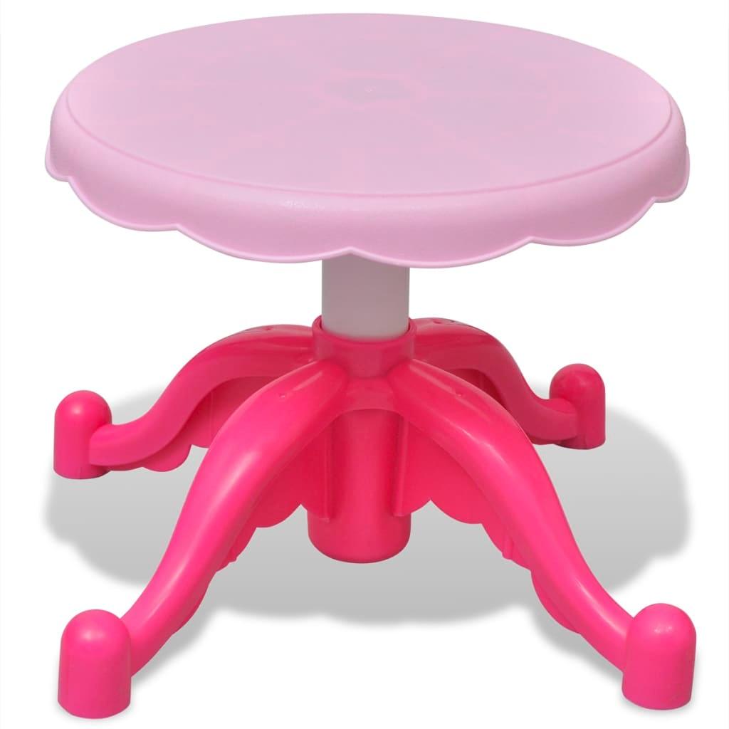 Bērnu rotaļu klavietes ar krēslu un mikrofonu, 37 taustiņi, rozā - amshop.lv