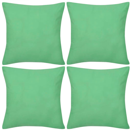 Чехлы на подушки, 4 шт., 40 х 40 см, хлопок, желто-зеленый