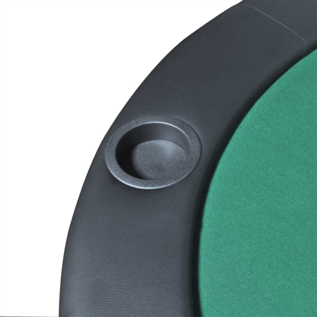 pokera galda virsma 10 personām, saliekama, zaļa