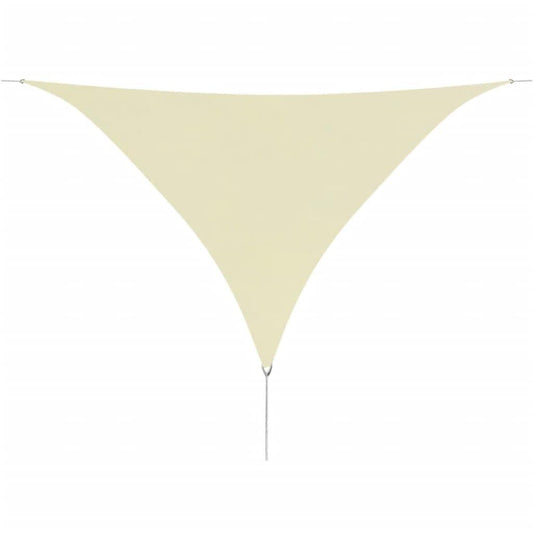 saulessargs, 5x5x5m, trijstūra forma,krēmkrāsas oksforda audums - amshop.lv