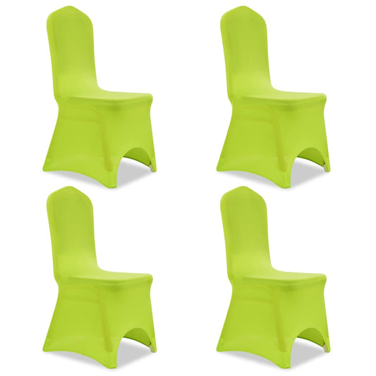 гибкие чехлы на стулья, 4 шт., зеленые