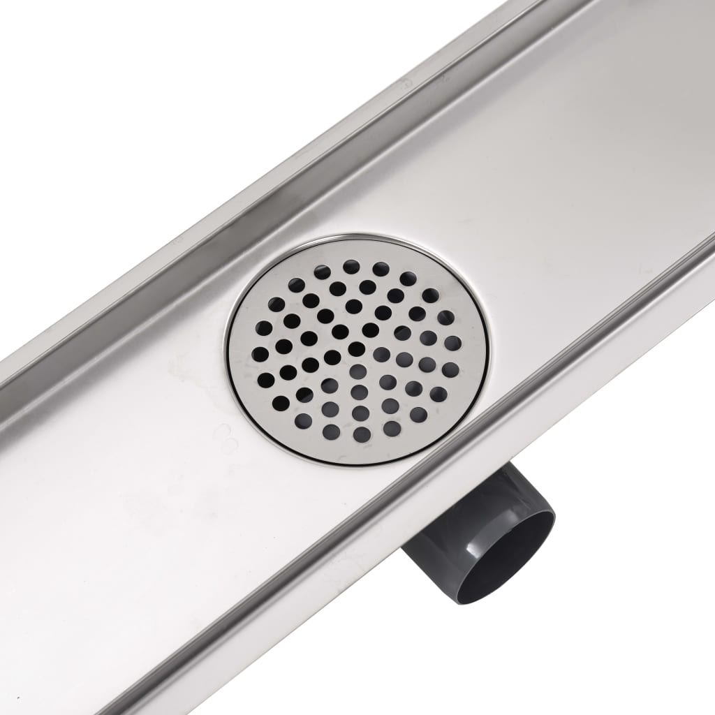 linear shower drain, 830x140 m, stainless steel