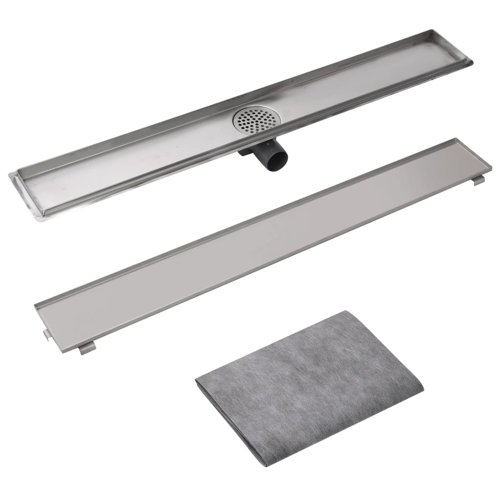 linear shower drain, 930x140 mm, stainless steel