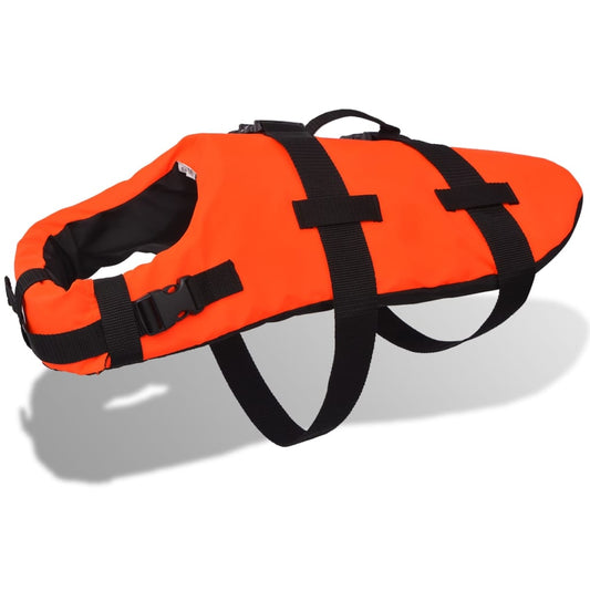 dog life jacket, size L, orange