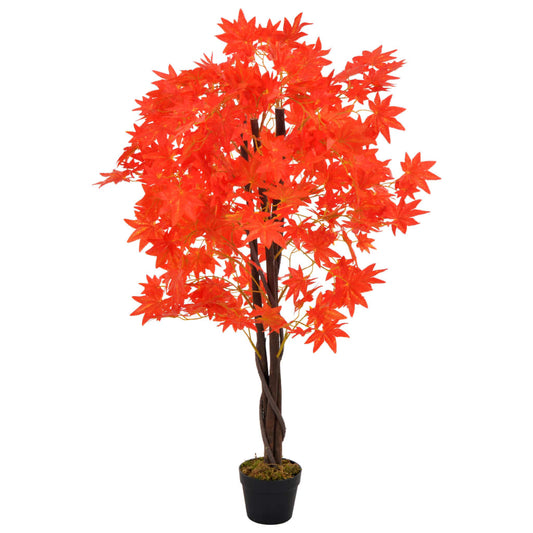 mākslīgais augs, kļavas koks ar podiņu, sarkans, 120 cm