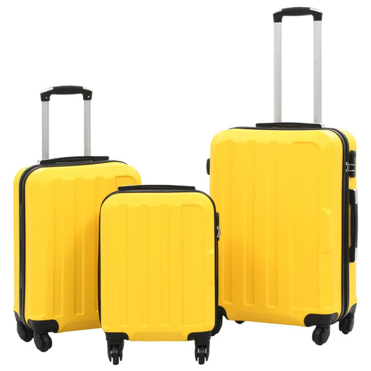 набор жестких чемоданов, 3 шт., ABS, желтый