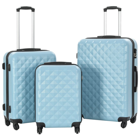 набор жестких чемоданов, 3 шт., ABS, синий
