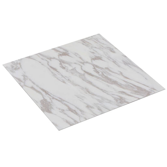 grīdas flīzes, pašlīmējošas, 5,11 m², PVC, balta marmora krāsa