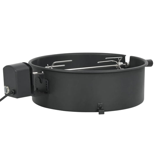 rotary grill ring set, 47 cm, black