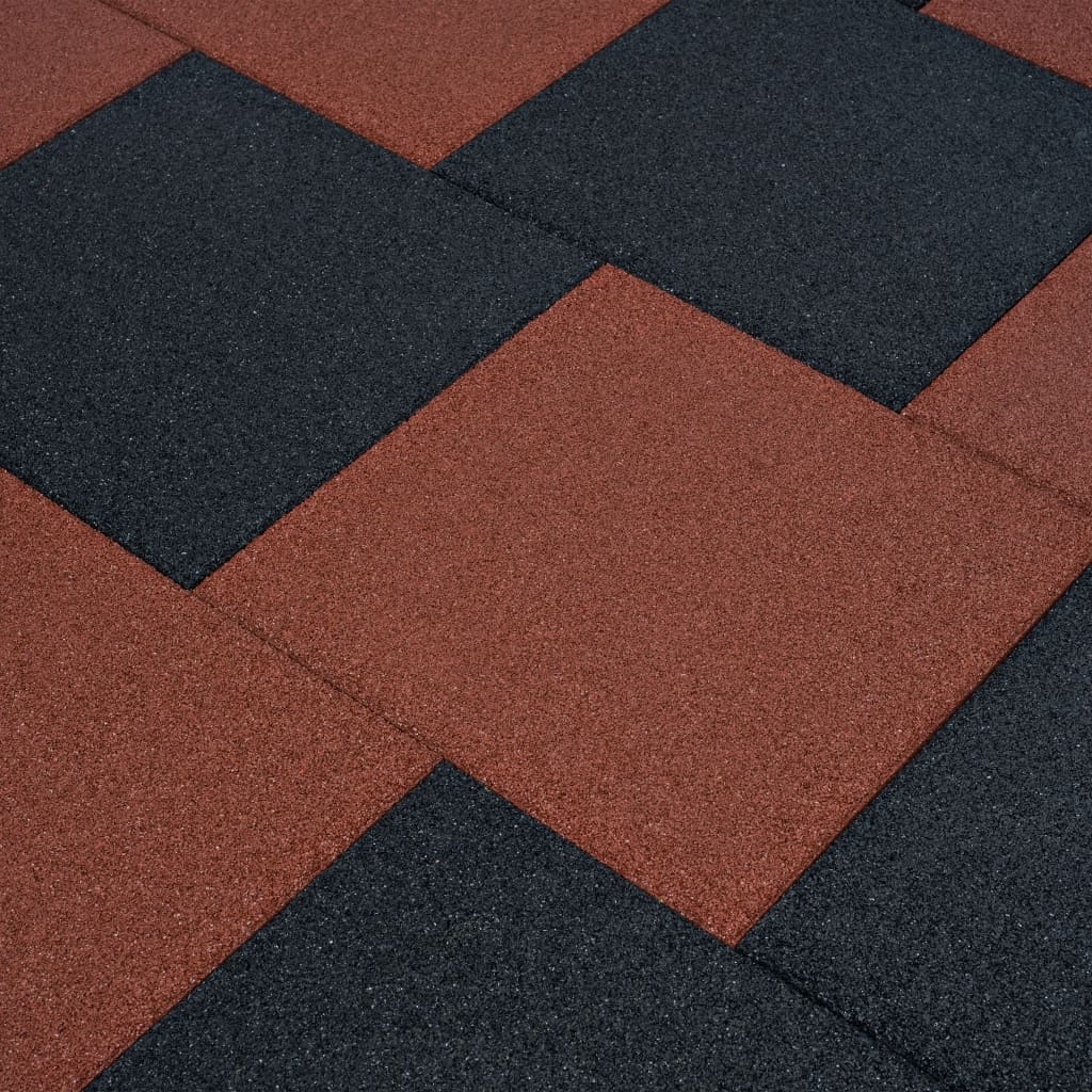 safety tiles, 24 pcs., 50x50x3 cm, black rubber