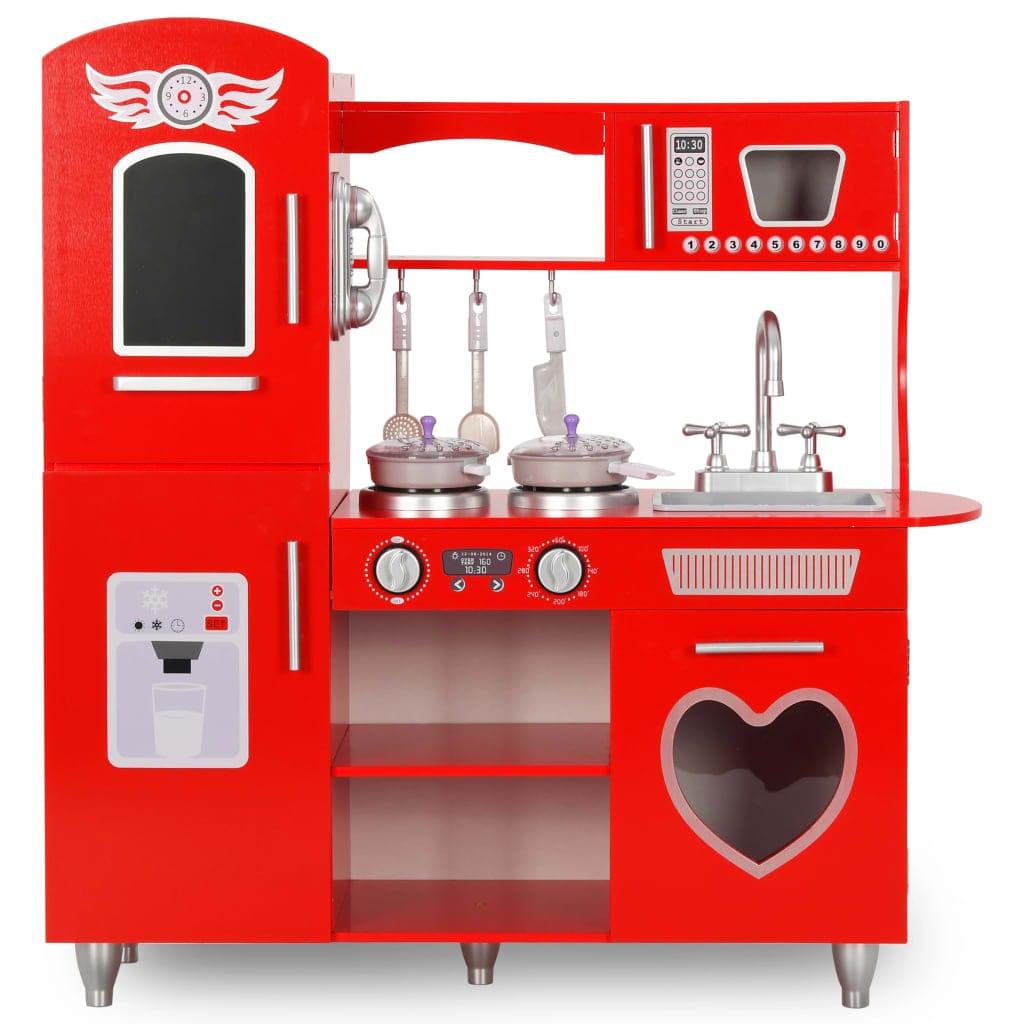 bērnu rotaļu virtuve, MDF, 84x31x89 cm, sarkana - amshop.lv