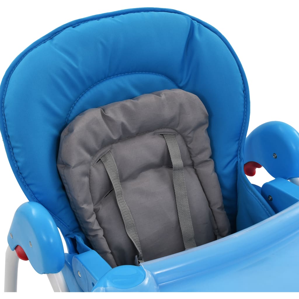 bērnu barošanas krēsls, zils ar pelēku