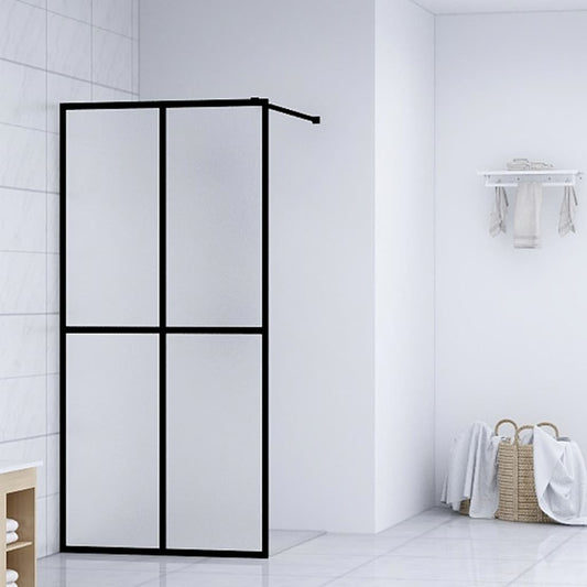 shower wall, frosted tempered glass, 118x190 cm