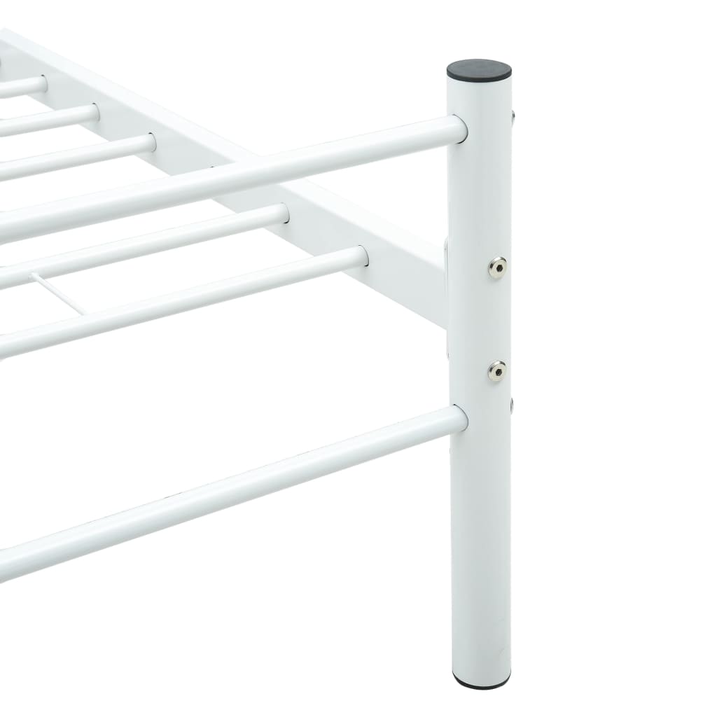 bed frame, white metal, 120x200 cm