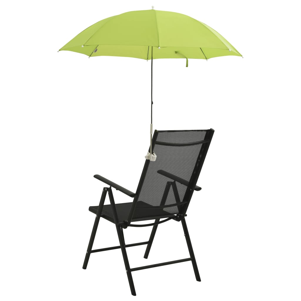 kempinga krēslu saulessargi, 2 gab., zaļi, 105 cm
