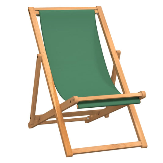 saliekams pludmales krēsls, masīvs tīkkoks, zaļš