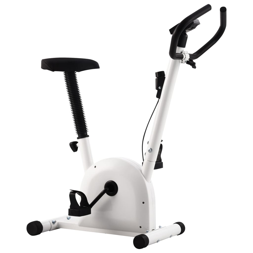 exercise bike with belt resistance, white