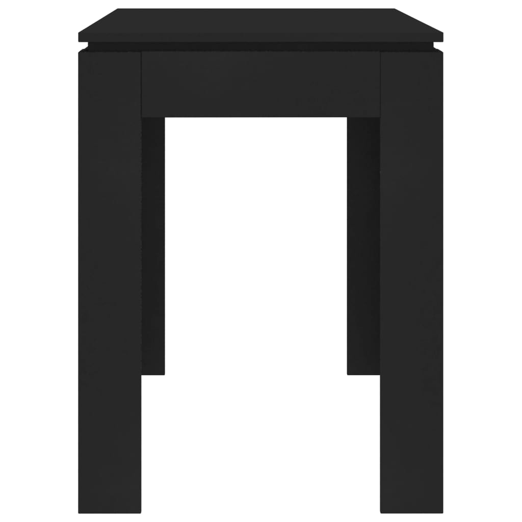 virtuves galds, melns, 120x60x76 cm, skaidu plāksne