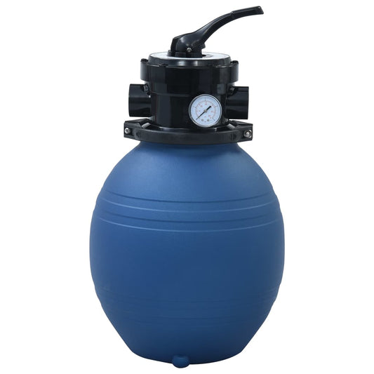 pool sand filter with 4-position valve, 300 mm, blue