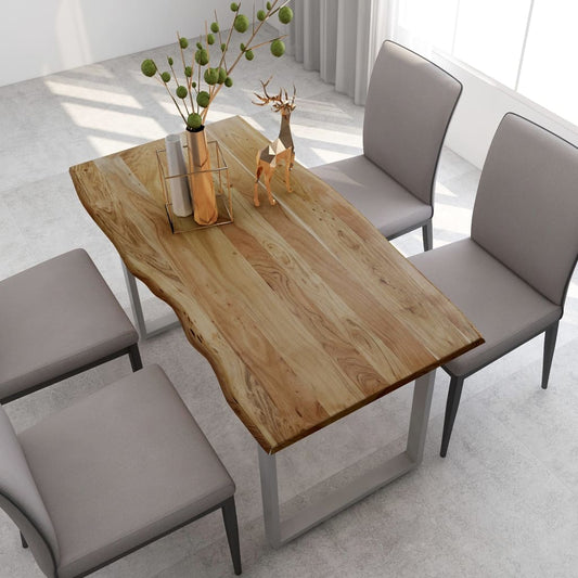 virtuves galds, 140x70x76 cm, akācijas masīvkoks
