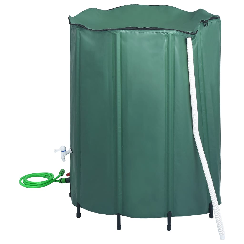rainwater tank with tap, collapsible, 1000 L