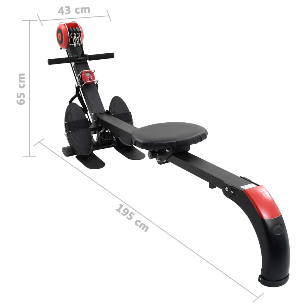 rowing machine, collapsible, adjustable resistance