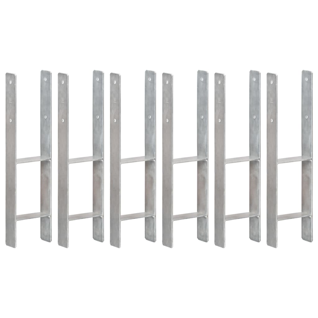 fence fasteners, 6 pcs., silver color, 14x6x60 cm, steel