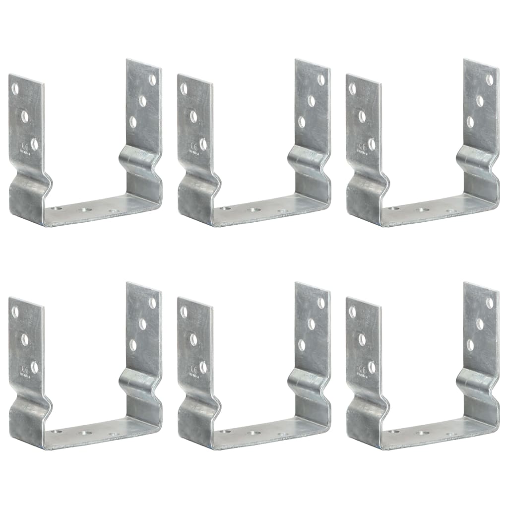fence fasteners, 6 pcs., silver color, 14x6x15 cm, steel