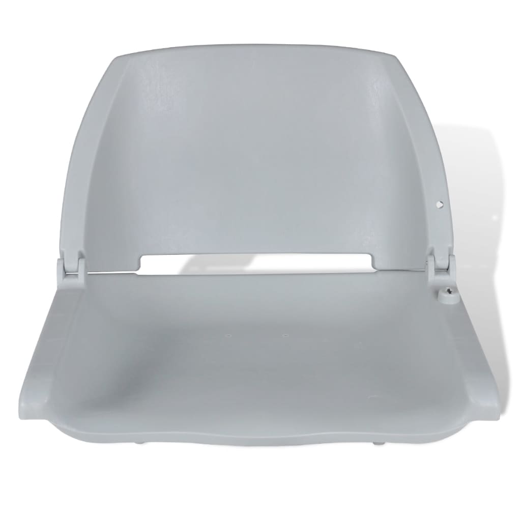 boat chairs, 2 pcs., folding backrest, 41x51x48 cm, gray