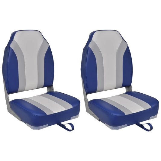 boat chairs, 2 pcs., folding, with high back