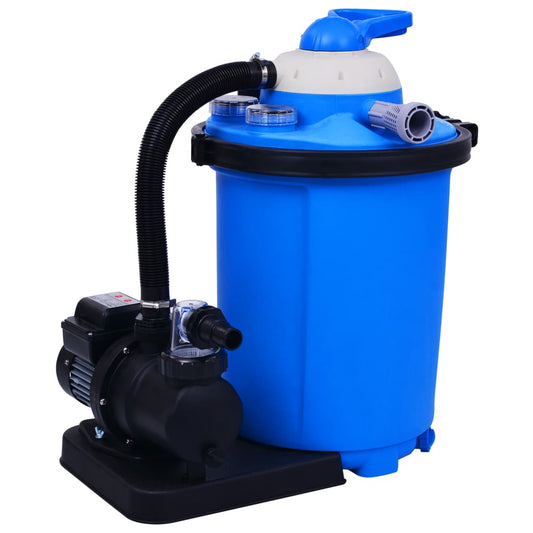 pool pump with sand filter and timer, 550 W, 50 L