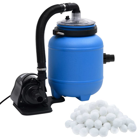 pool filter pump, black and blue, 4 m³/h