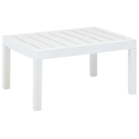 dārza galds, balts, 78x55x38 cm, plastmasa