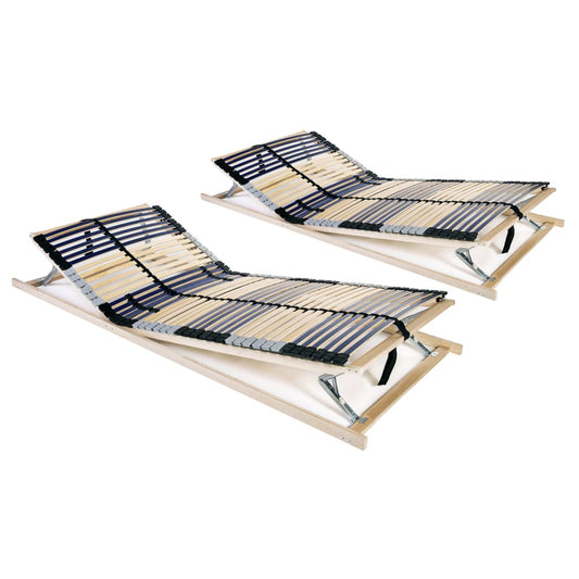 bed slats, 2 pcs., with 42 slats, 7 zones, 70x200 cm