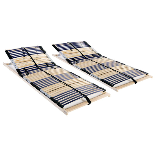 bed slats, 2 pcs., with 42 slats, 7 zones, 80x200 cm