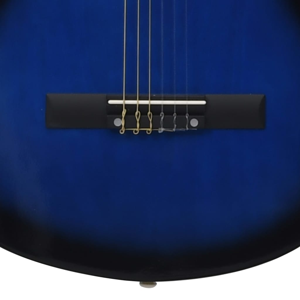 klasiskā ģitāra ar 6 stīgām, vesterna stils, 38", zila
