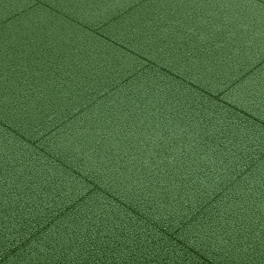 safety tiles, 12 pcs., green, 50x50x3 cm, rubber
