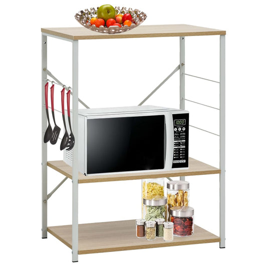 kitchen shelf, white and oak color, 60x39.6x79.5 cm