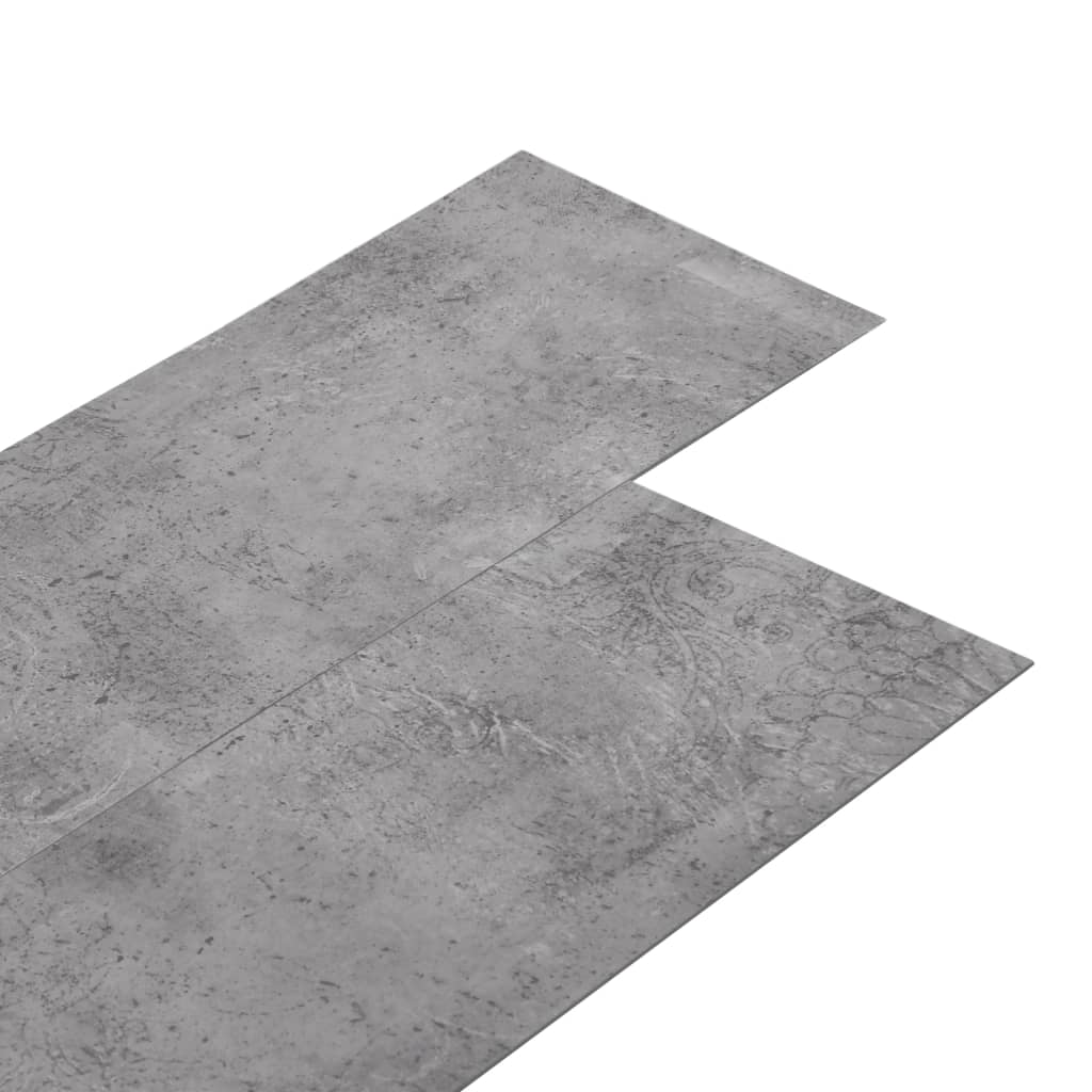 floor boards, self-adhesive, 5.02 m², 2 mm, cement brown PVC