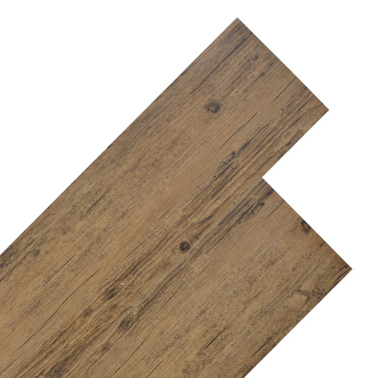 grīdas dēļi, 4,46 m², 3 mm, riekstu brūns PVC