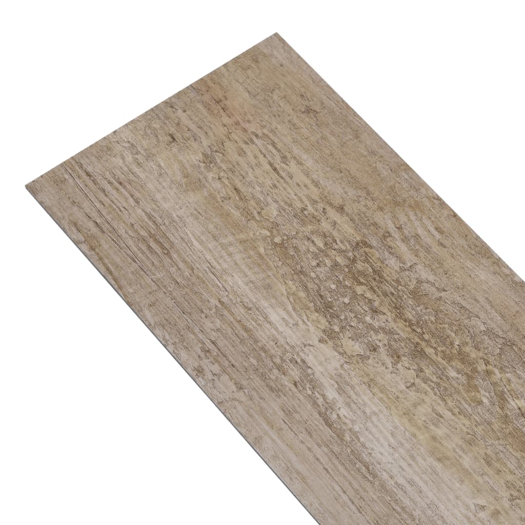 grīdas dēļi, pašlīmējoši, 5,02 m², 2 mm, izbalējuša koka PVC