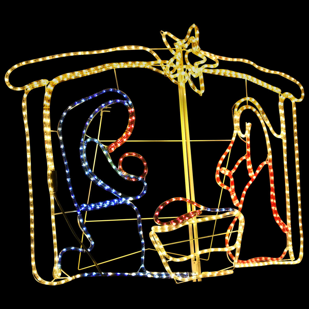Christmas decoration, Bethlehem scene, 240 LEDs, 116x41x87 cm